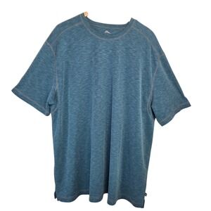 Tommy Bahama Vented TShirt Mens 2XL Blue Tencel Lyocell Crew Neck Pullover Tee